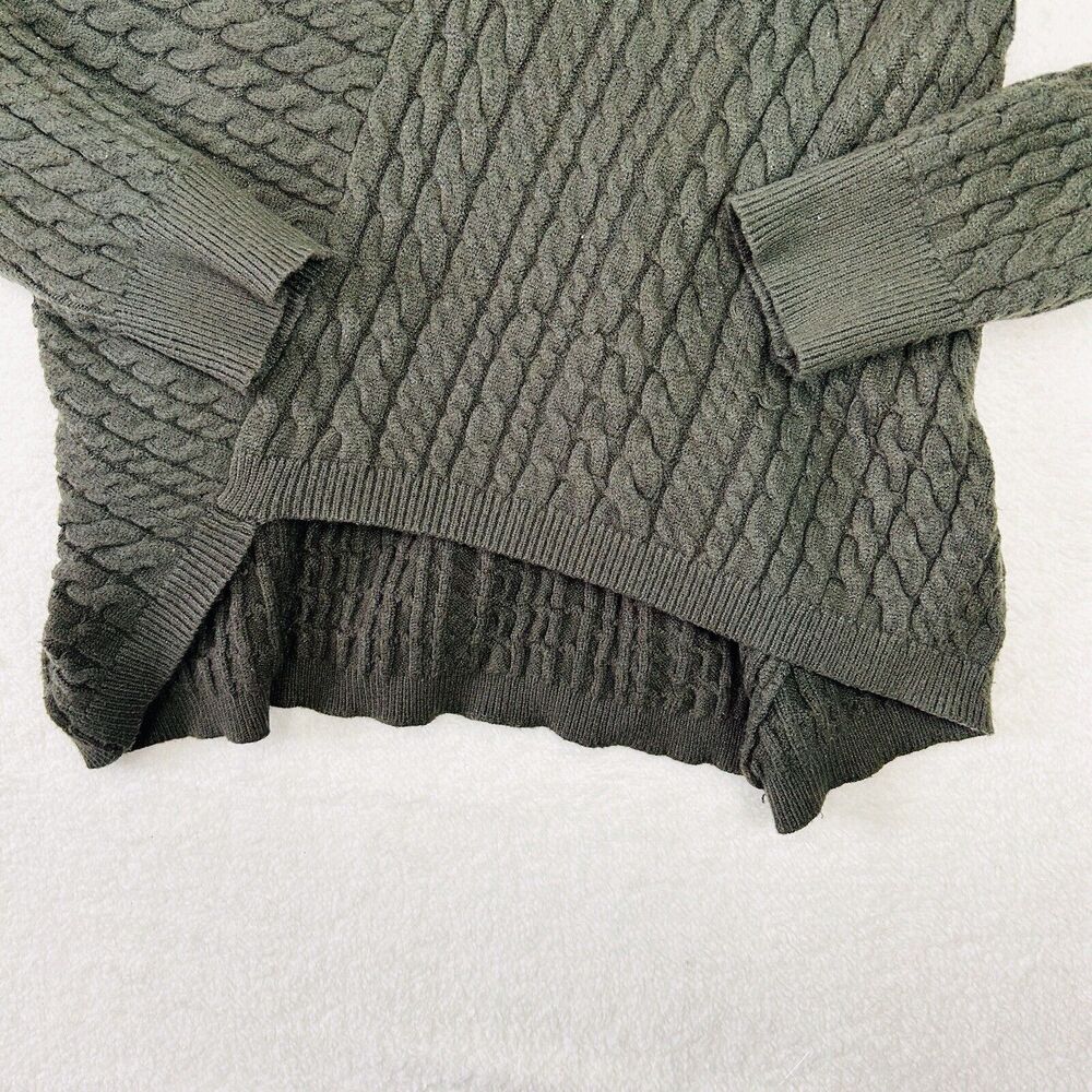 Evolution Cable Knit Sweater Size Large Asymmetri… - image 7